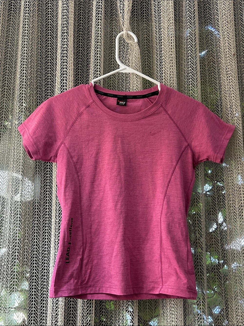 Nike Pink Short-Sleeve Athletic Tee